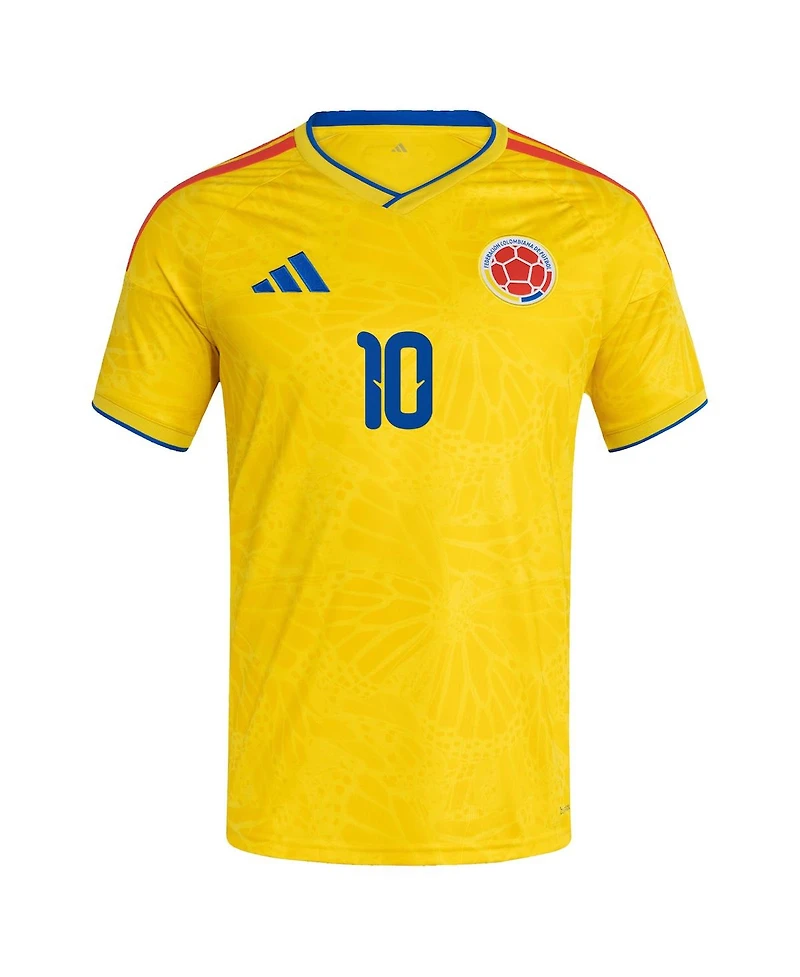 Adidas Men's James Rodriguez Yellow Colombia National Team 2026 Home Replica Jersey