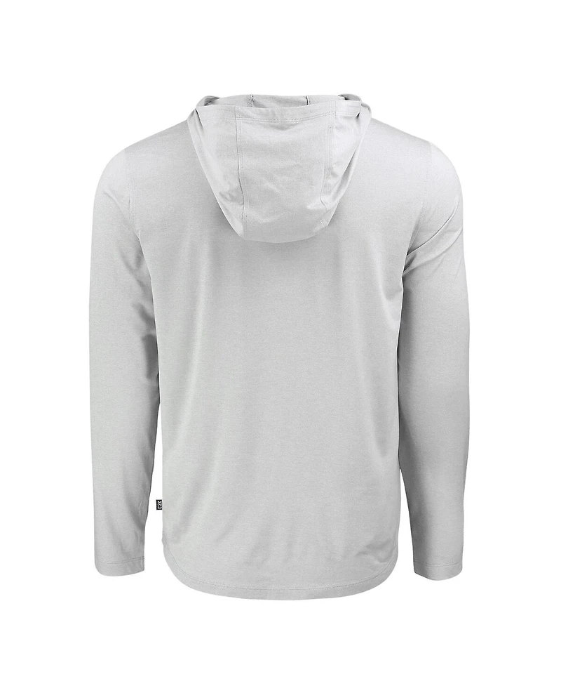 Cutter & Buck Men's Gray New York Yankees Coastline Epic Comfort Eco Hoodie Long Sleeve T-Shirt