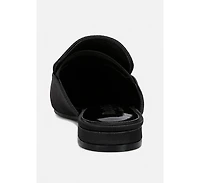 Perrine Womens Diamante Brooch Slip On Mules