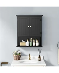 Costway Wall Mount Bathroom Cabinet Storage Organizer Medicine Cabinet