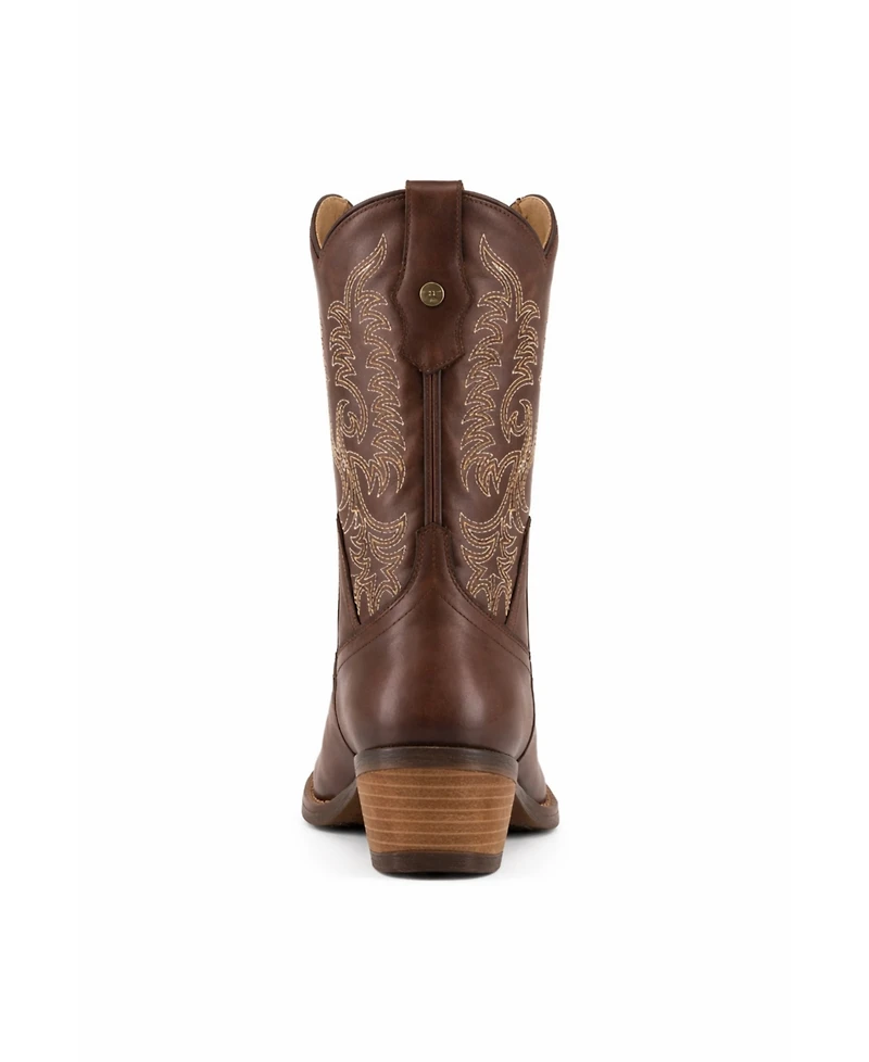 Forastero Women's Western Style Leather Boots