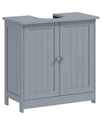 Sillysis 23.5 Inch Under Sink Bathroom Cabinet, Mdf Vanity with Adjustable Shelf for Pedestal Storage