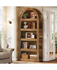 Tribesigns 5-Tier Arched Bookshelf, 71" Tall