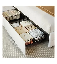 gaomon Bed Frame with Headboard and 2 Storage Drawers, Upholstered Bed Frame with Led Light