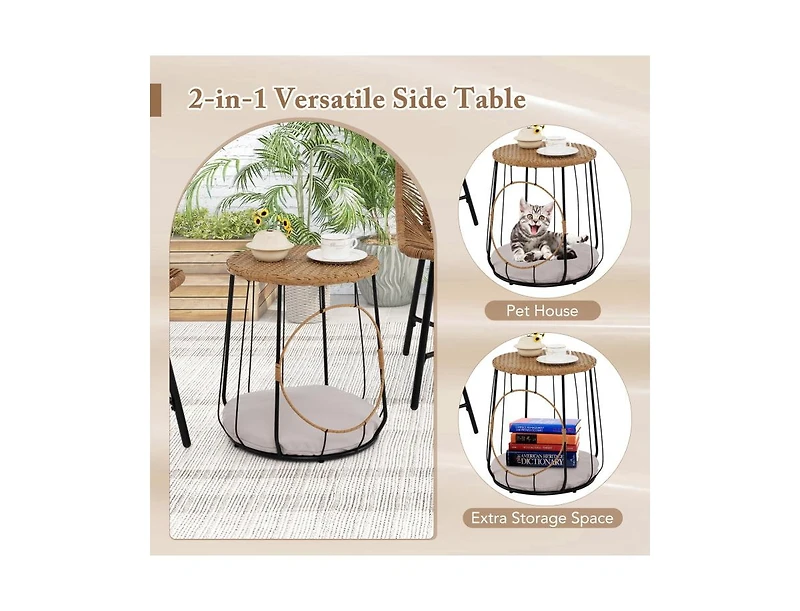 Slickblue Outdoor 3-Piece Patio Set with Integrated Pet House