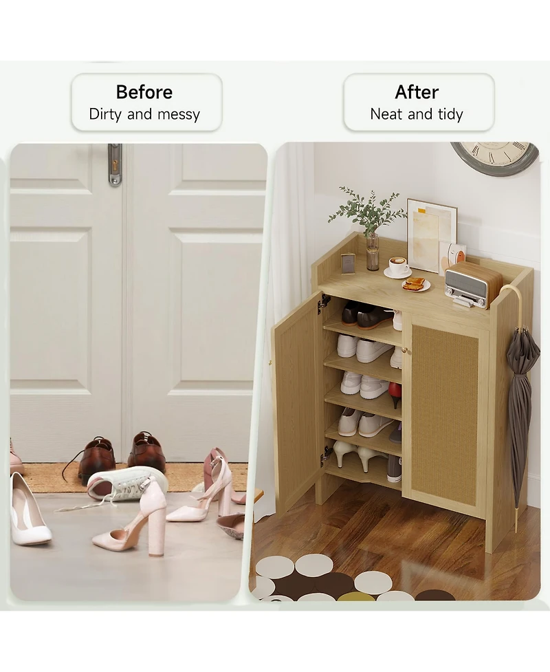 Rainsken Rattan Shoe Cabinet