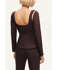 Nocturne Women's Cut-Out Sweetheart Corset Top