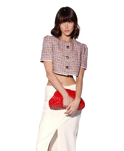 Walter Baker Women's Helene Cropped Boucle Tweed Jacket