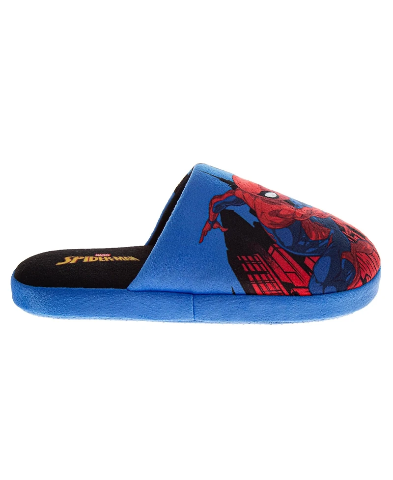 Spider-Man Toddler Marvel Spiderman Kids' Slippers Cozy, Plush, and Fun House Footwear (Little 11-12 / 13-5
