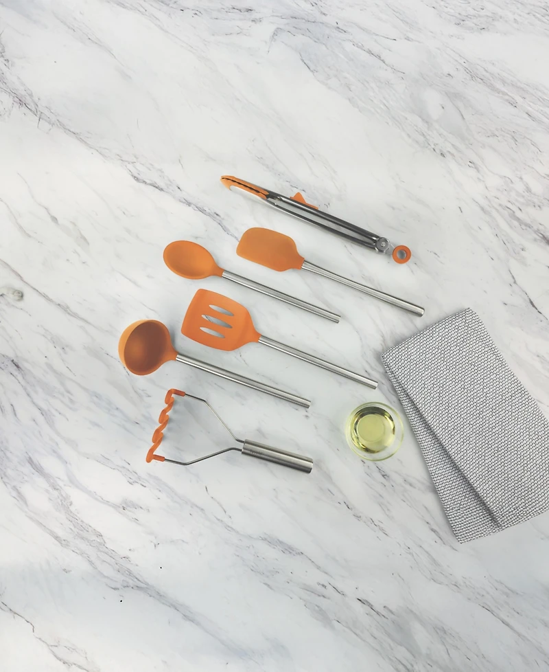 Tovolo Utensil 6-Pc. Silicone with Steel Handles Set