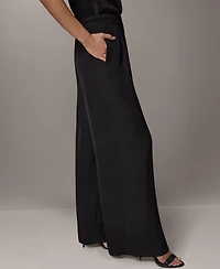 Donna Karan New York Women's Wide-Leg Pull-On Pleated Pants