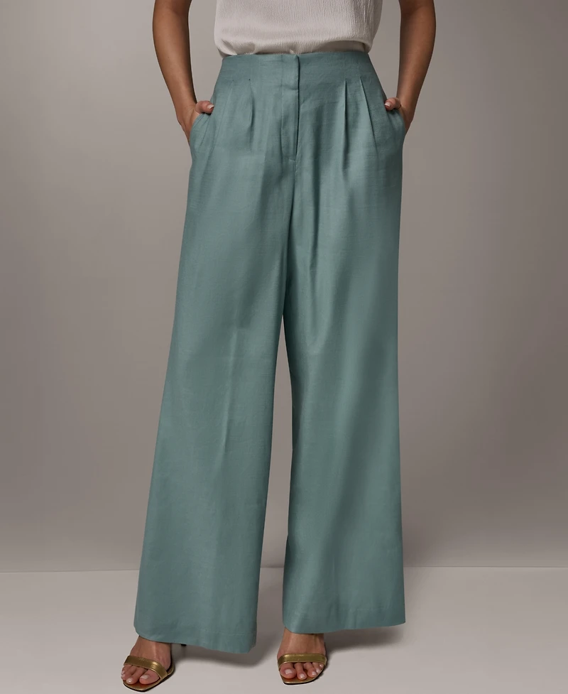 Donna Karan New York Women's Pleated Wide-Leg Pants