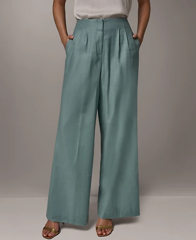 Donna Karan New York Women's Pleated Wide-Leg Pants