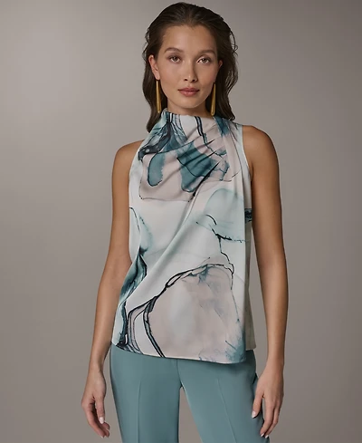 Donna Karan New York Women's Cowl Neck Sleeveless Top