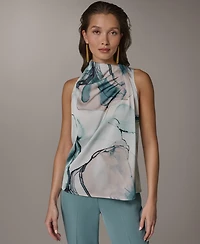 Donna Karan New York Women's Cowl Neck Sleeveless Top