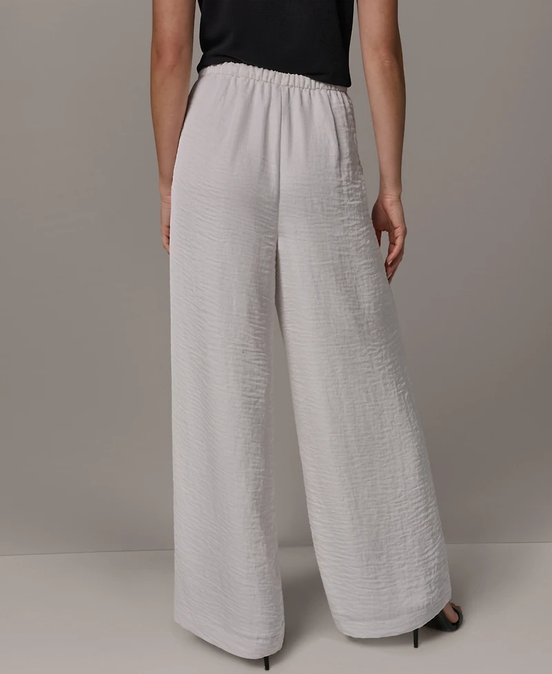 Donna Karan New York Women's Wide-Leg Pull-On Pleated Pants