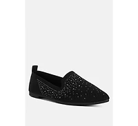 abedi rhinestone embellished pull tab loafers