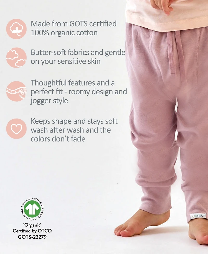 butterblu Baby Boys' or Girls' Drawstring Jogger Pants, 4-Pack