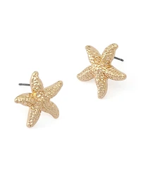 Betsey Johnson Gold Starfish Stud Earrings
