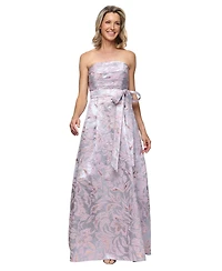 Alex Evenings Women's Strapless Jacquard Gown