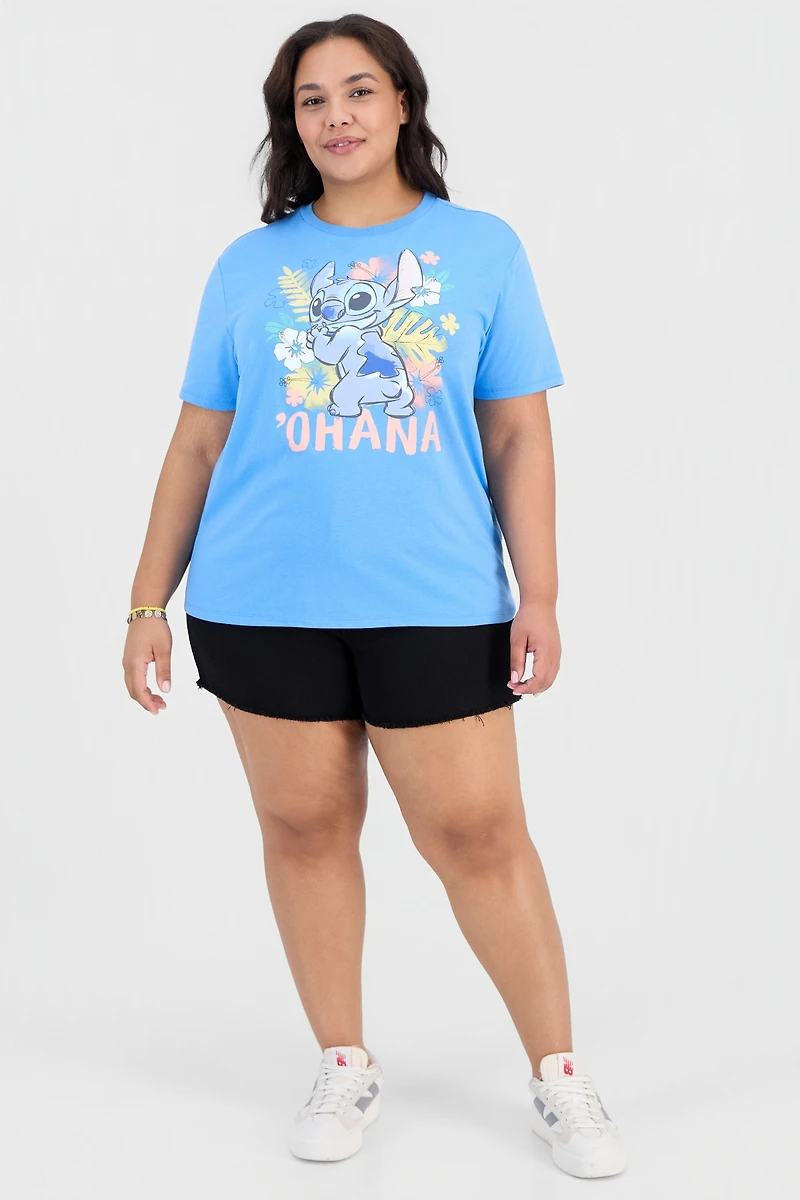 Disney Trendy Plus Stitch Ohana Crewneck Tee