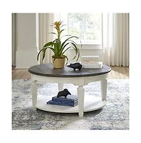 Liberty Furniture Industries, Inc Allyson Park Round Cocktail Table in Wirebrushed Top