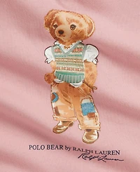 Ralph Lauren Baby Girls' Polo Bear Cotton Jersey Peplum Top