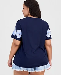 Disney Trendy Plus Hibiscus Stitch Crewneck Tee