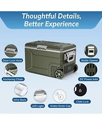 Cowsar 68QT Portable Car Refrigerator with Wheels