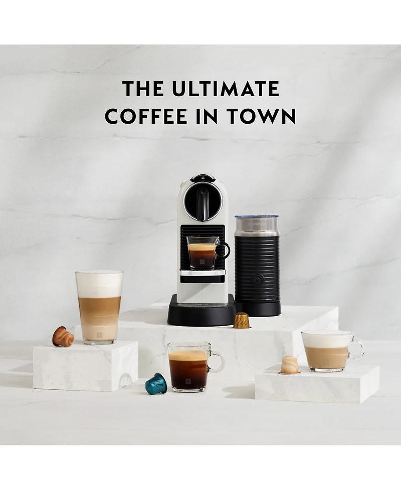 Nespresso Original CitiZ Espresso Machine by De'Longhi, with Aeroccino Milk Frother