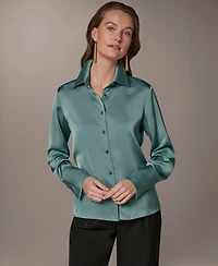 Donna Karan New York Petite Long-Sleeve Shirt