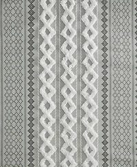 Ink+Ivy Imani Stripe Cotton Chenille Shower Curtain, 72" x