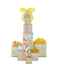 Alder Creek Gift Baskets Egg-cellent Candy and Treats Easter Tower Gift Set, 6 Piece