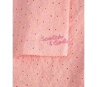 Scotch & Soda Girls' 7-14 Eyelet Ruffle-Sleeve Top and Skirt, 2-Piece Set