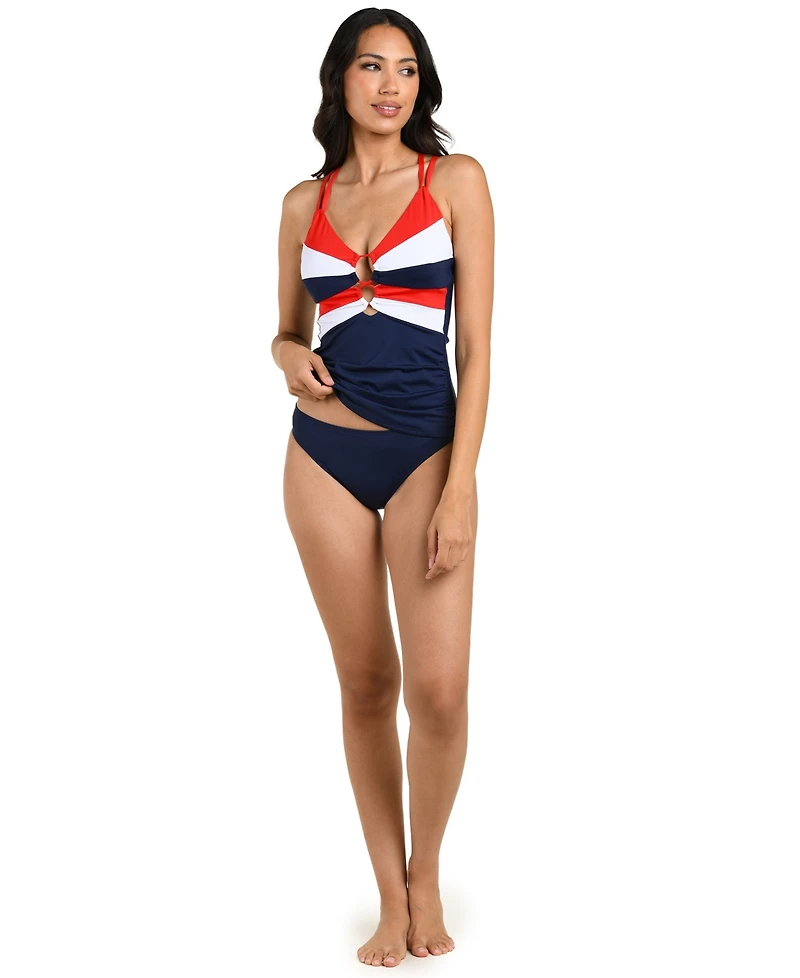La Blanca Women's Americana Lace-Up Tankini Top