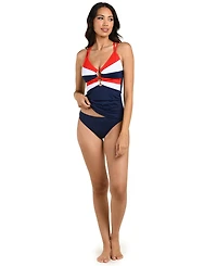 La Blanca Women's Americana Lace-Up Tankini Top