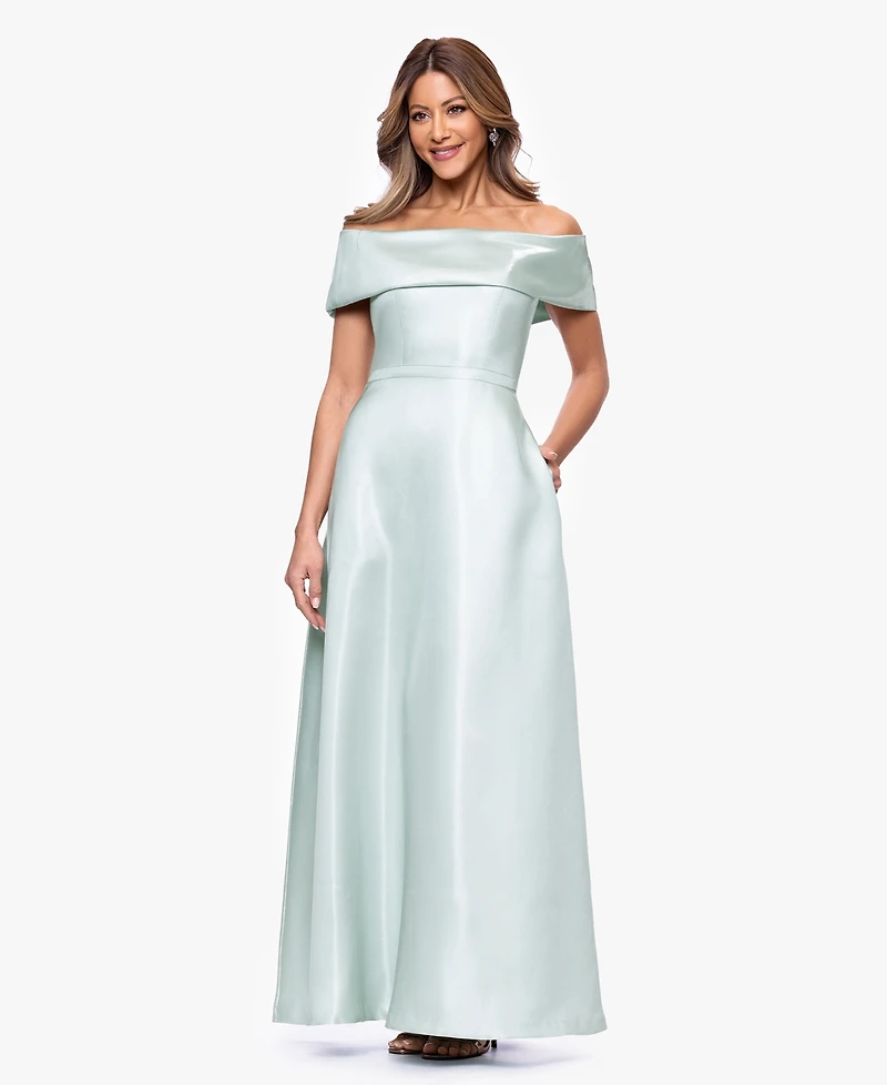 Xscape Women's Off-The-Shoulder Ball Gown