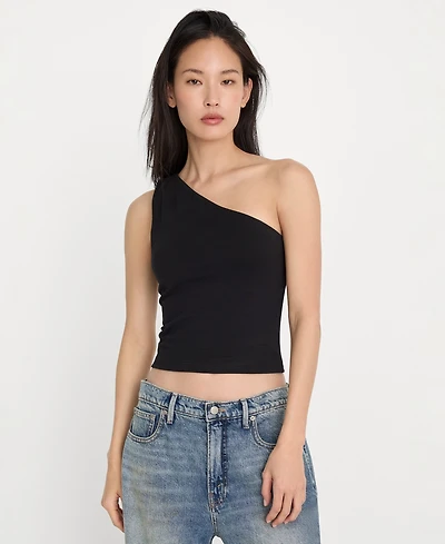 Good American Women's One-Shoulder Top, Regular & Plus