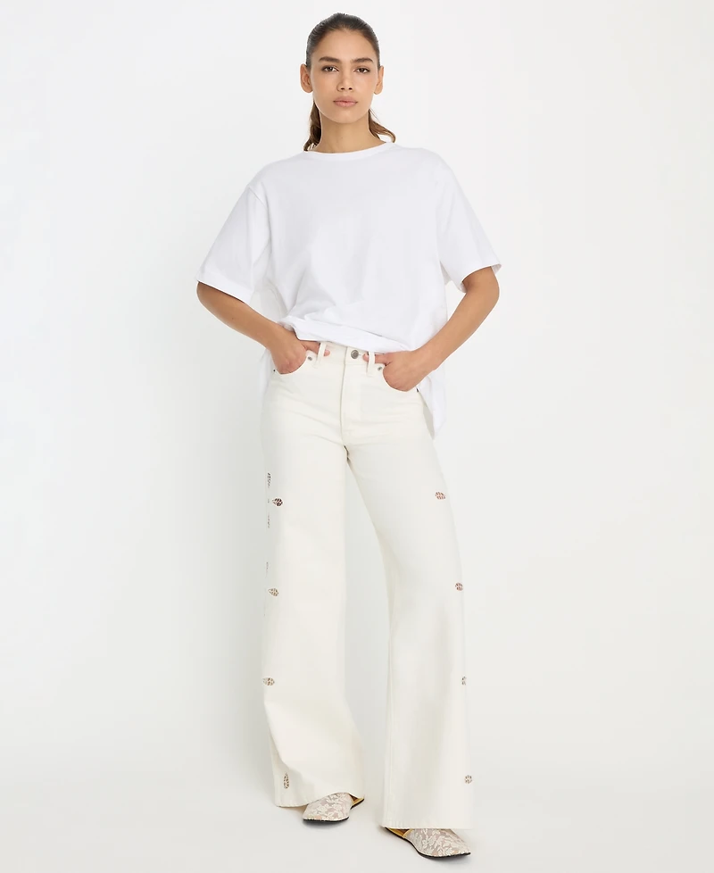 Good American Women's High-Rise Embroidered Jeans