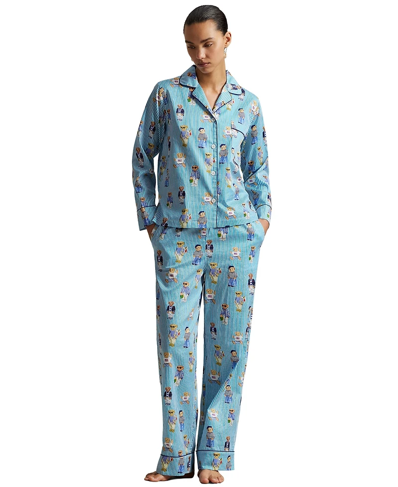 Polo Ralph Lauren Women's Iconic Bear Madison Pajama Set