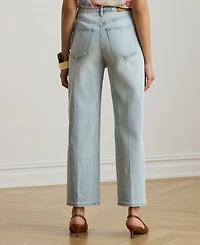 Lauren Ralph Petite High-Rise Relaxed Straight Ankle Jeans
