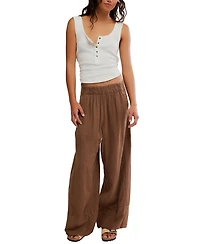 Free People Women's Mid-Rise Wide-Leg Pants