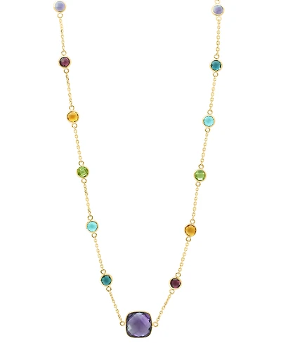 Effy Collection Multi-Gemstone (7-5/8 ct. t.w.) Necklace in 14k Yellow Gold