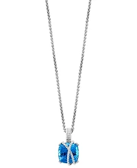 Effy Collection White Topaz (6 ct. t.w.) Pendant Necklace in Sterling Silver