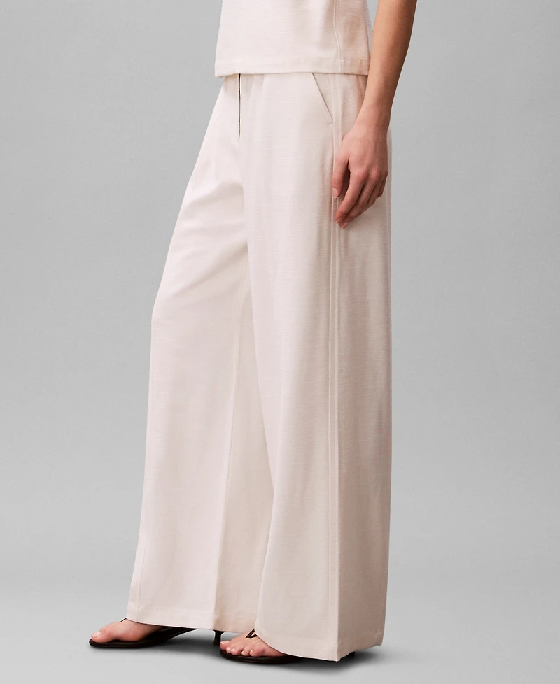 Calvin Klein Women's Textured High Rise Pants