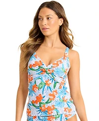 Tommy Bahama Women's V-Neck Printed Tankini Top