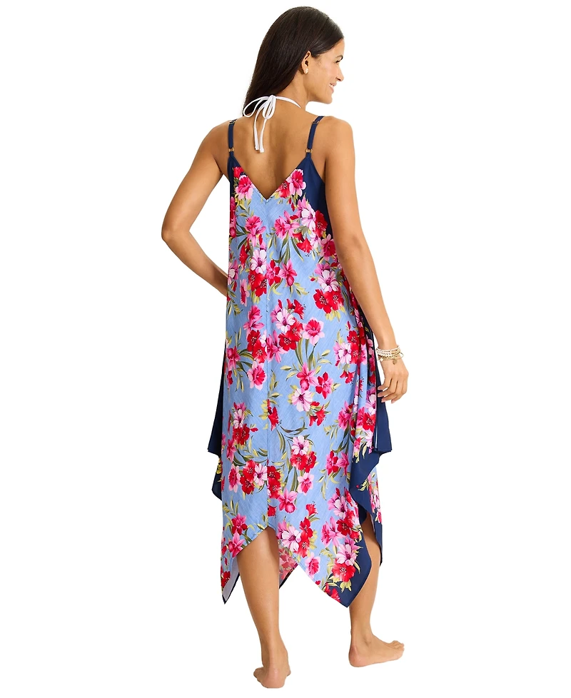 Tommy Bahama Women's Chambray Scarf Swim Dress