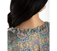 Liverpool Los Angeles Women's Smocked Waist Maxi Dress