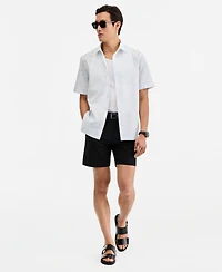 Alfani Men's Danny Abstract Print Short-Sleeve Button-Up Shirt, Macy's Exclusive