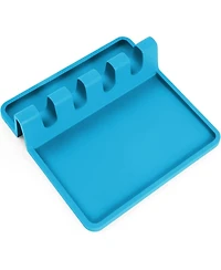Silicone Utensil Rest with Drip Pad for Multiple Utensils - Kitchen Utensil Holder for Ladles & Tongs